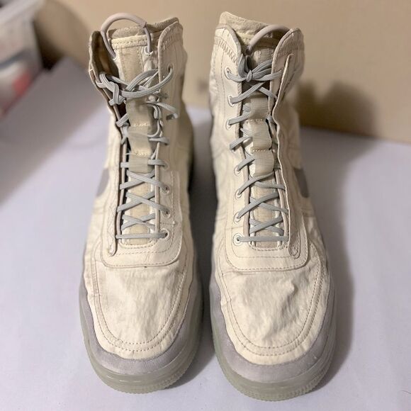 Nike Air Force One Shell Sail Desert Sand Atmosphere Grey Sneaker Boot Size 9 - Picture 6 of 14